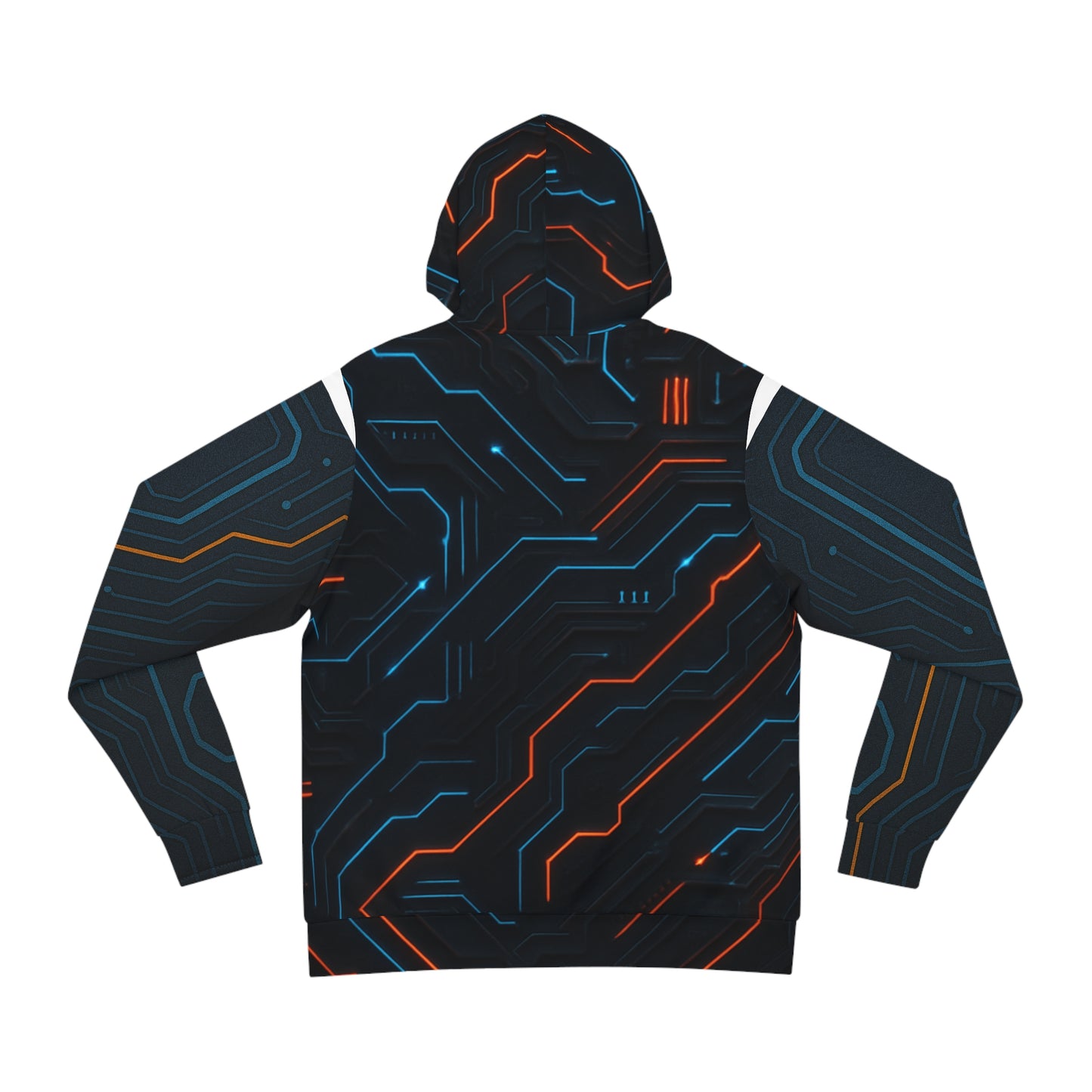 Futuristic Circuit Pattern Hoodie - Stylish Tech-Inspired Apparel