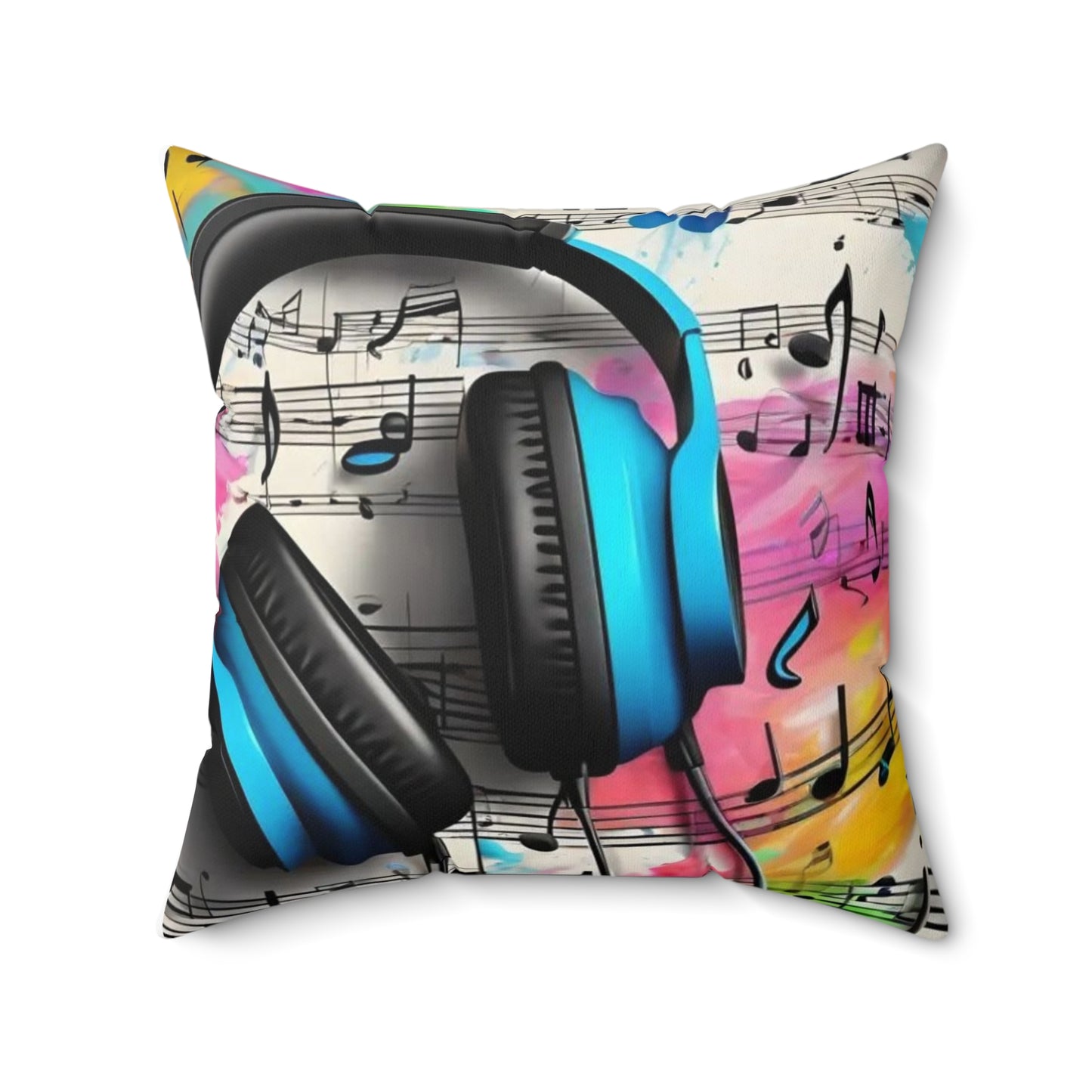 Musical Vibes Pillow, Music Lover Gift, Home Decor, Couch Pillow, Colorful Cushion, Unique Music Pillow