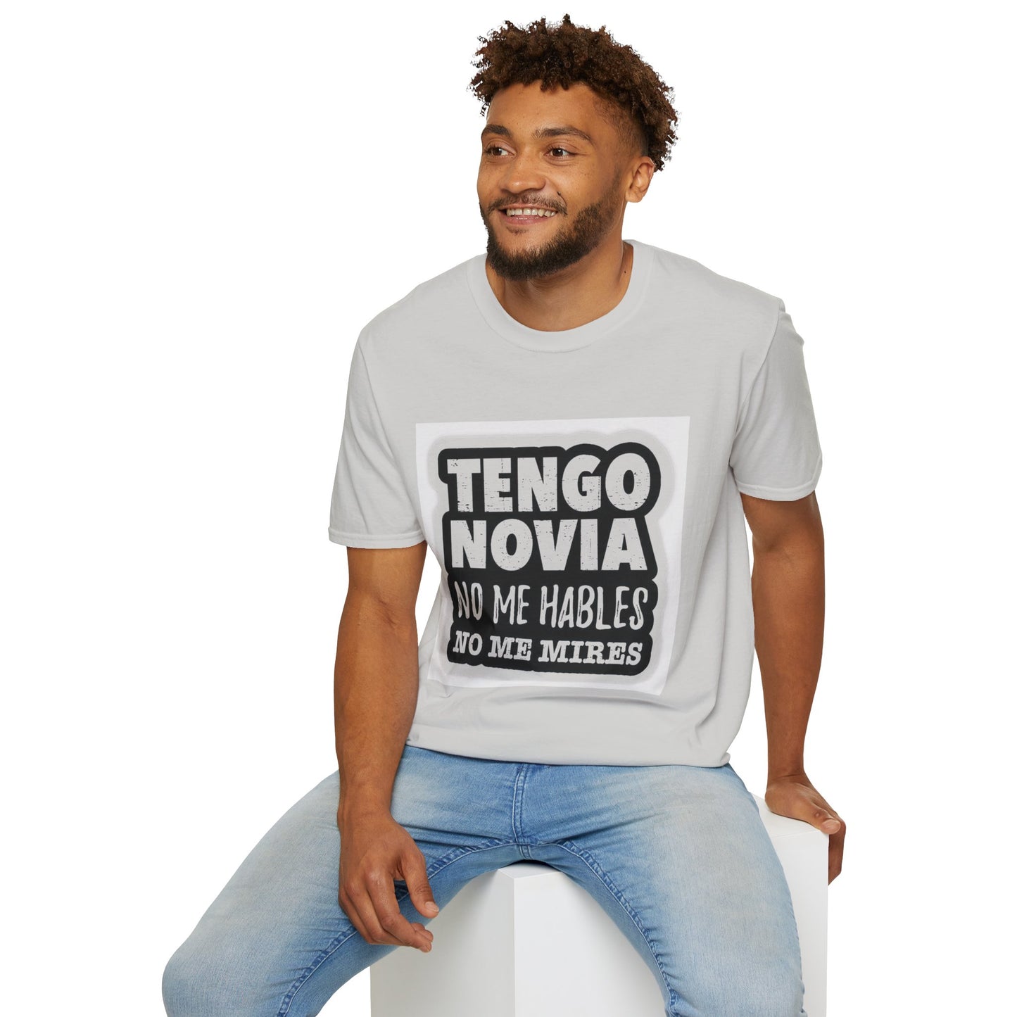Unisex Funny T-Shirt - Tengo Novia, Playful Apparel for Couples, Perfect Gift for Anniversaries, Casual Wear, Unique Statement Tee
