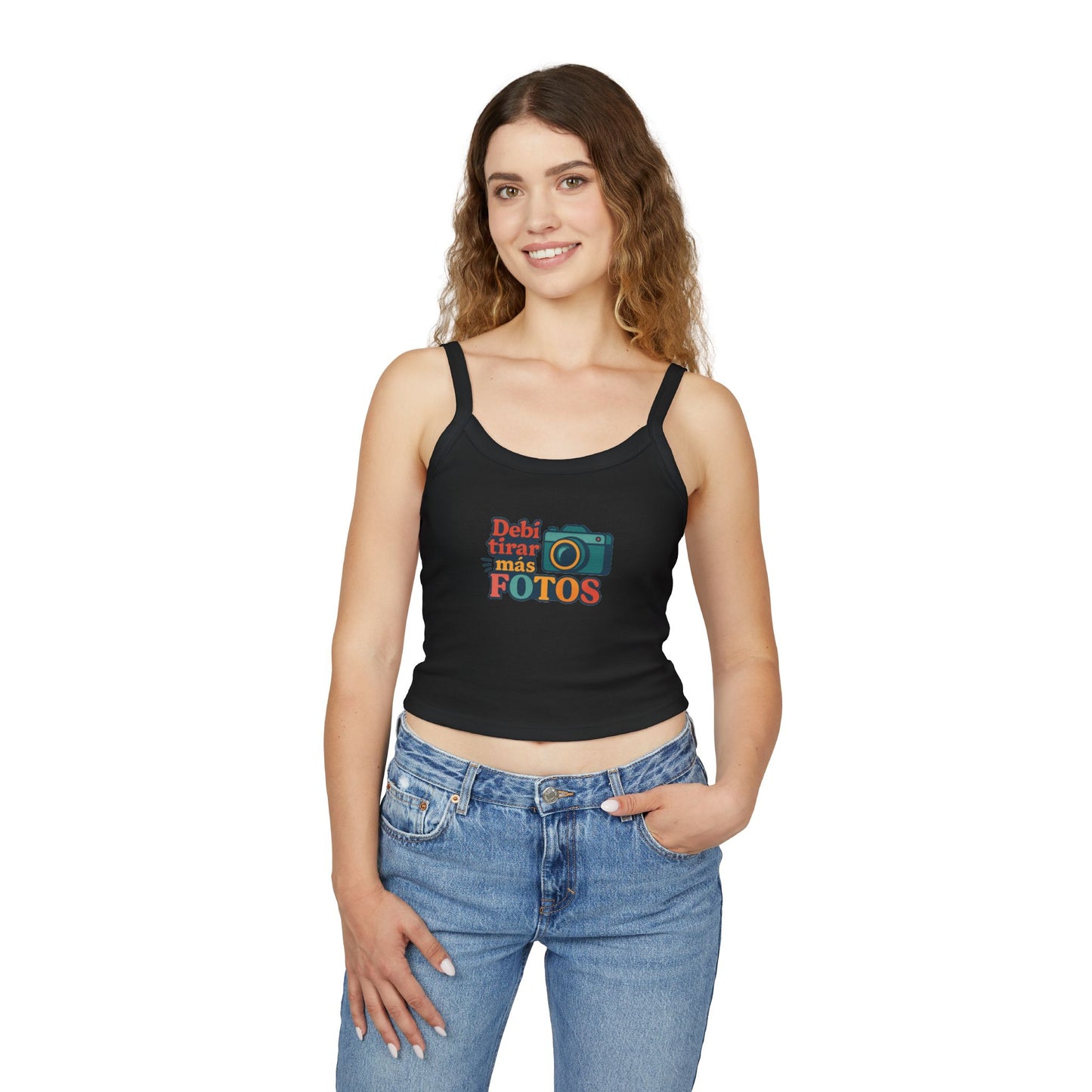 Debi Tirar Más Fotos Spaghetti Strap Tank Top | Photography Lover Tee
