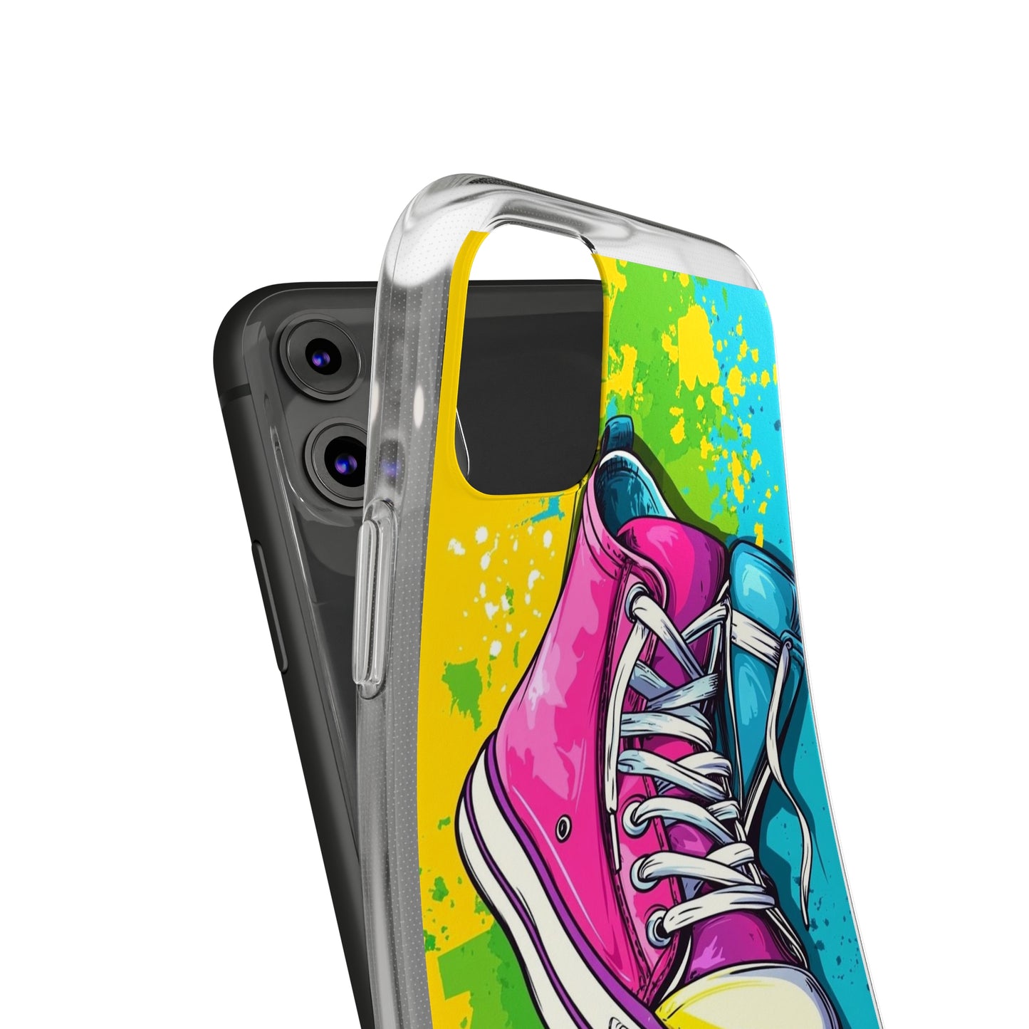 Colorful Sneakers Phone Case - Trendy Soft Phone Cases for Teens, Gifts for Her, Skateboard Accessories, Birthday Present, Fun Tech Gear