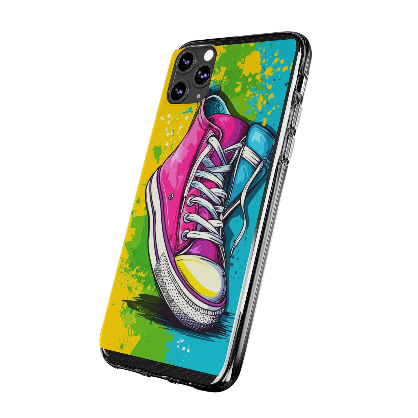 Colorful Sneakers Phone Case - Trendy Soft Phone Cases for Teens, Gifts for Her, Skateboard Accessories, Birthday Present, Fun Tech Gear