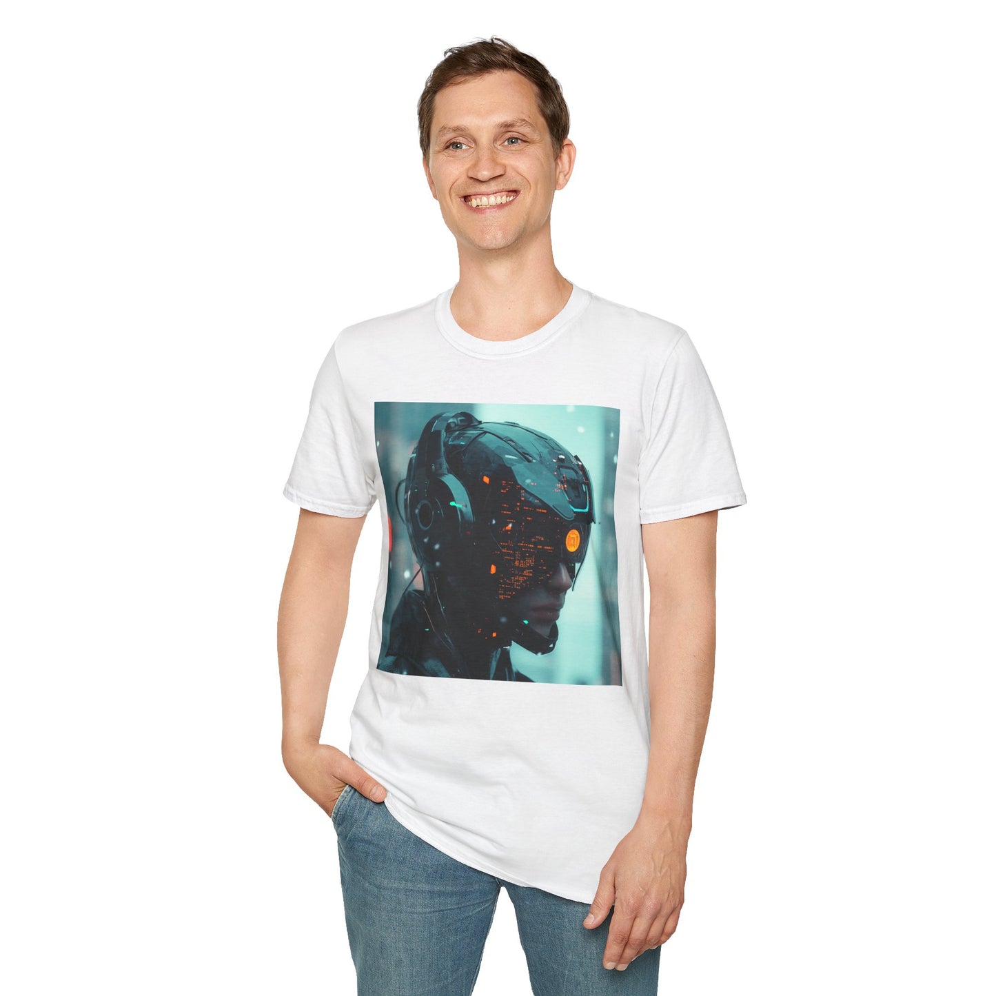 Futuristic Cyberpunk Unisex Softstyle T-Shirt