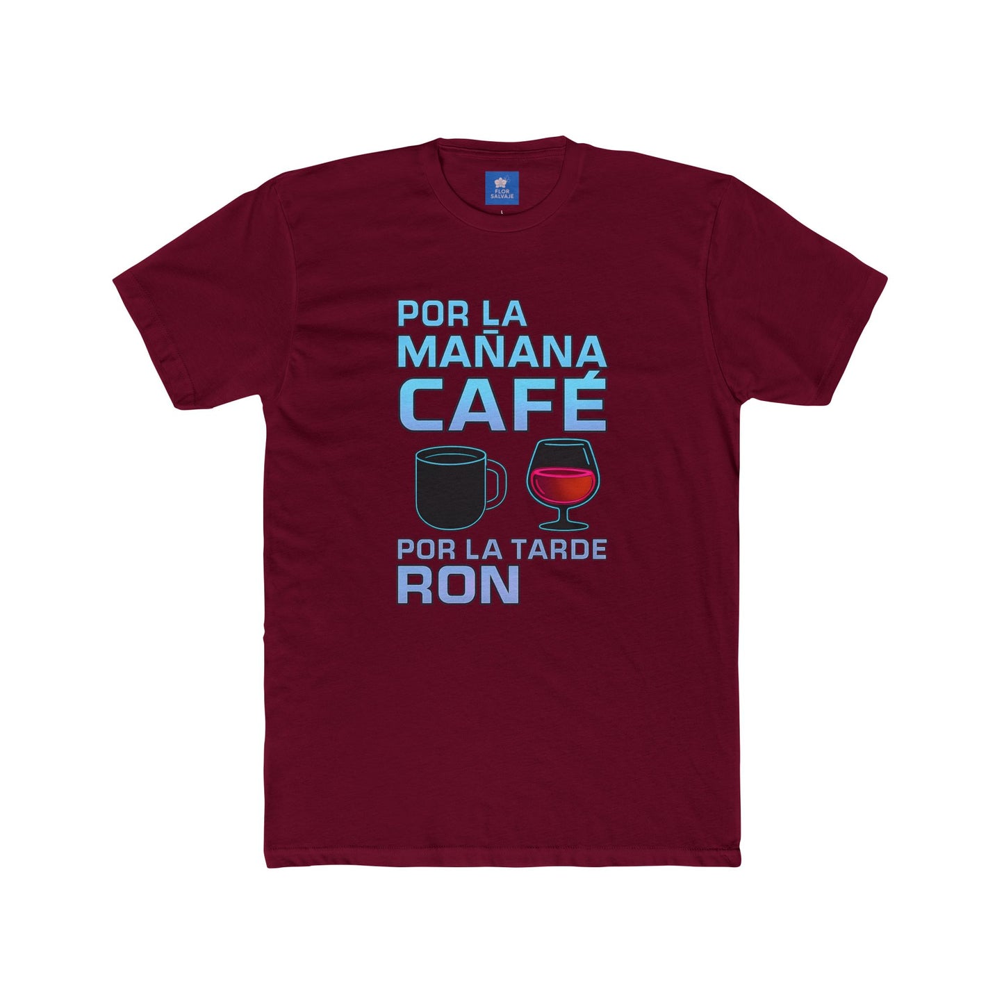 Café & Ron T-Shirt, Funny T-Shirt, Unisex Graphic Tee, Gift for Coffee Lovers, Party Wear, Casual Attire