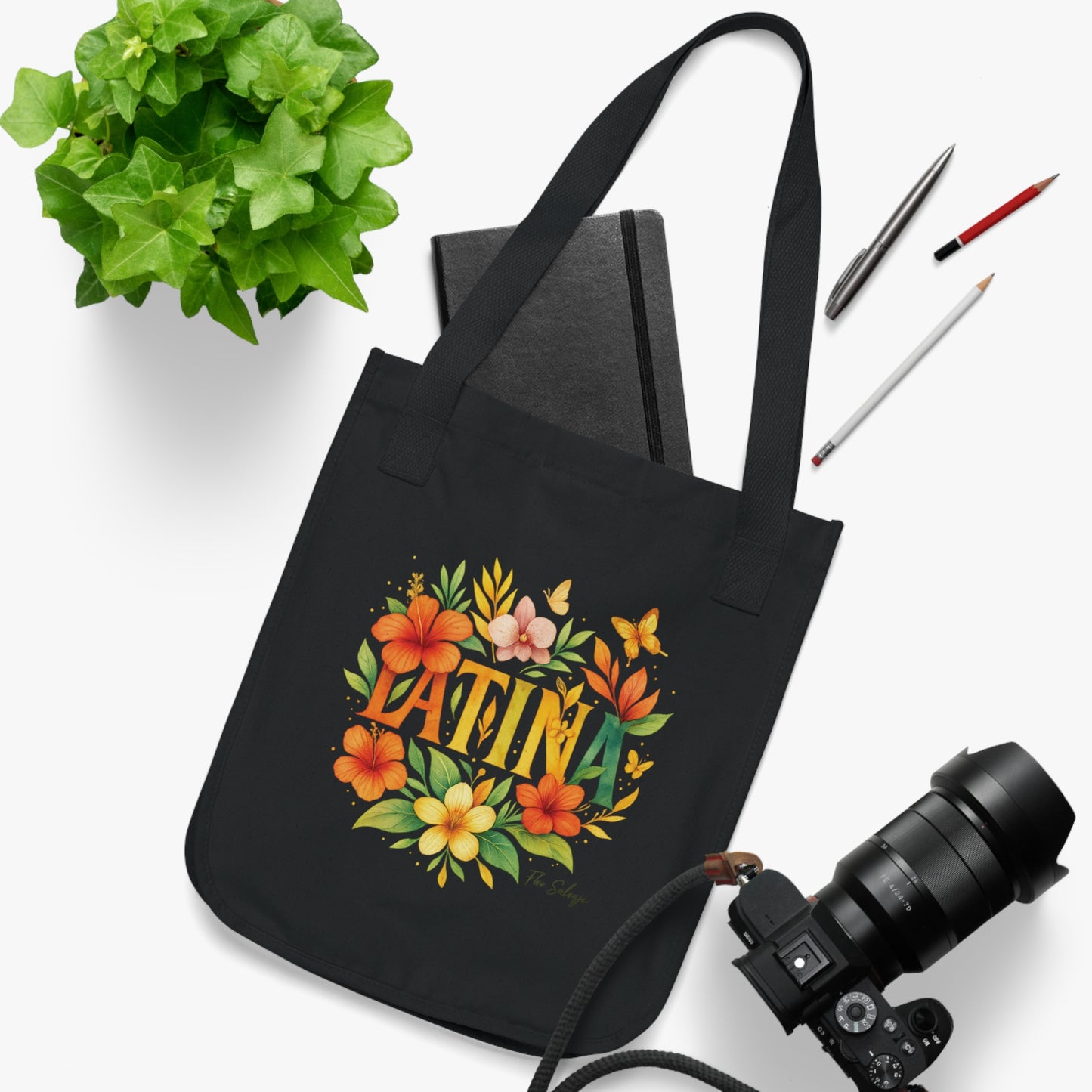 Organic Floral Tote Bag - Perfect for Spring, Eco-Friendly Gift, Shopping, Beach Days, or Celebrations!