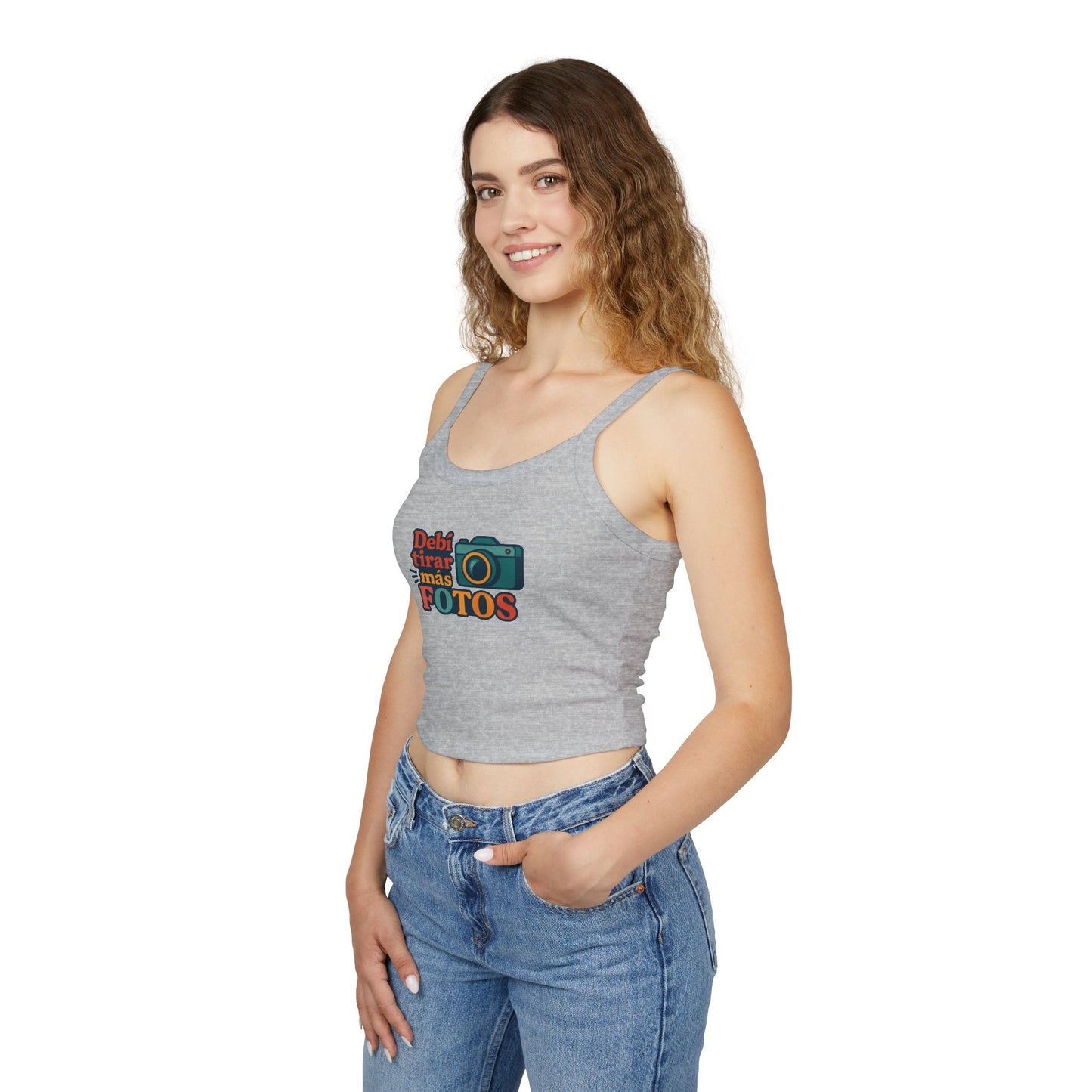 Debi Tirar Más Fotos Spaghetti Strap Tank Top | Photography Lover Tee