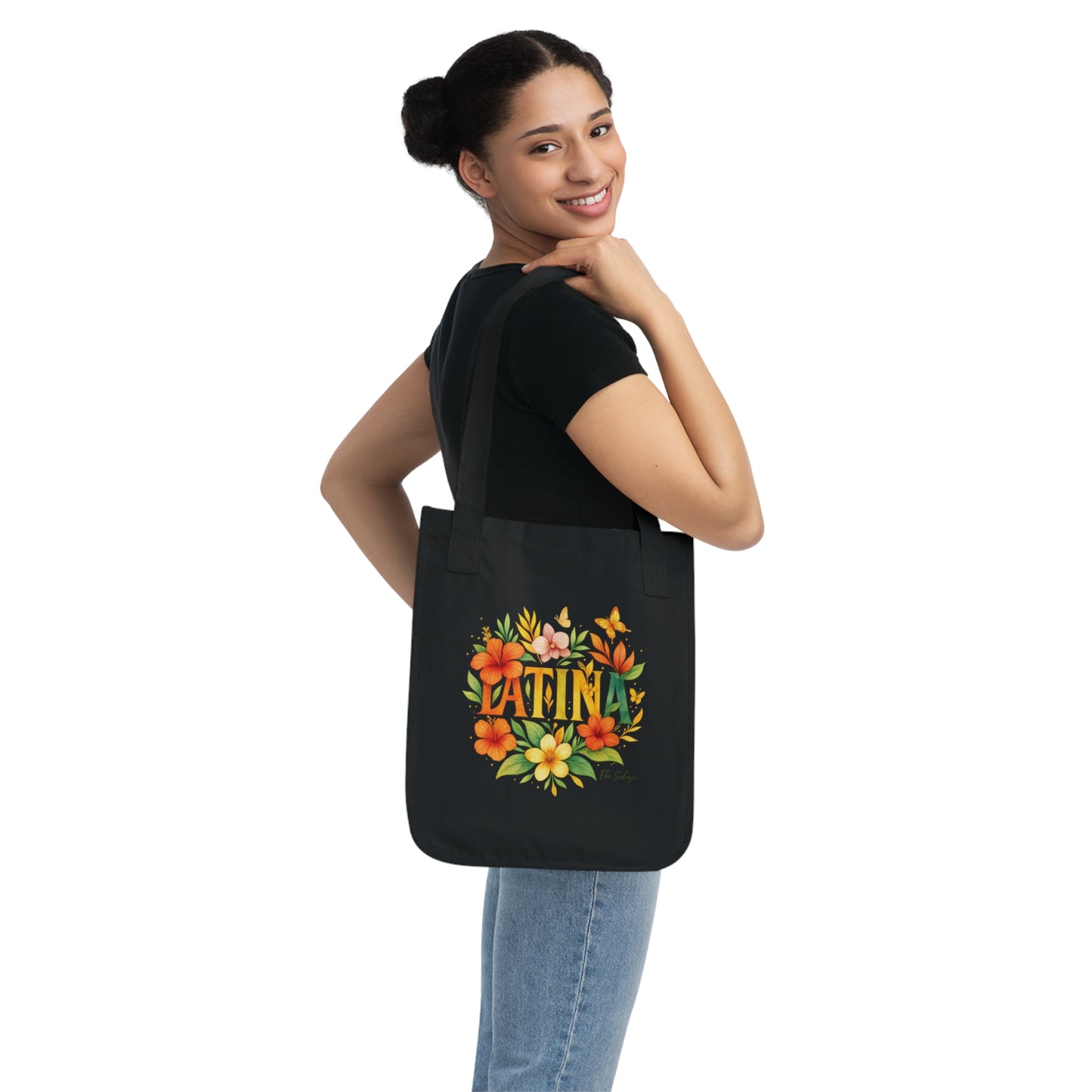 Organic Floral Tote Bag - Perfect for Spring, Eco-Friendly Gift, Shopping, Beach Days, or Celebrations!