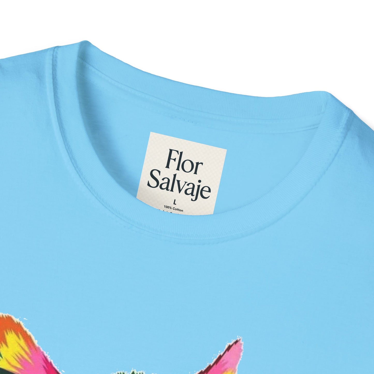 Colorful Cat Love Unisex T-Shirt - Softstyle Design for Animal Lovers