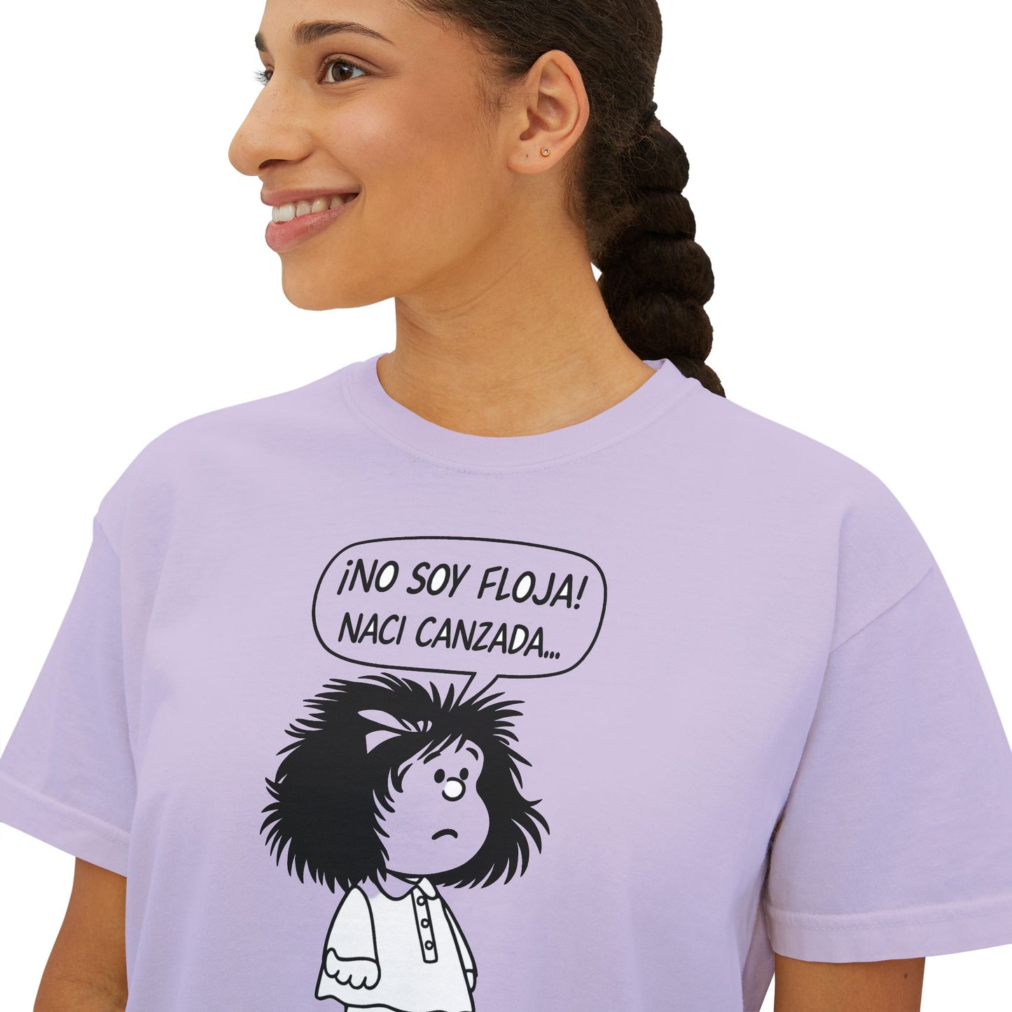 Cute Women's Boxy Tee - '¡NO SOY FLOJA!' Graphic T-Shirt