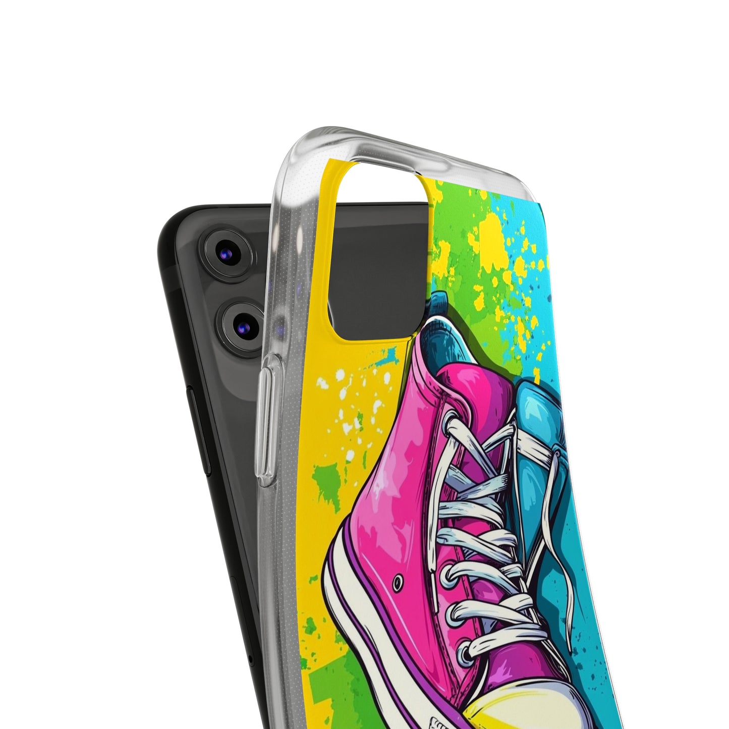 Colorful Sneakers Phone Case - Trendy Soft Phone Cases for Teens, Gifts for Her, Skateboard Accessories, Birthday Present, Fun Tech Gear