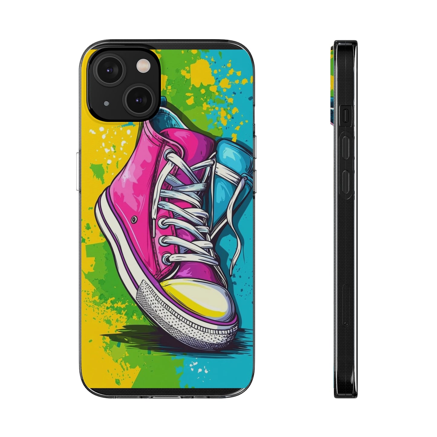 Colorful Sneakers Phone Case - Trendy Soft Phone Cases for Teens, Gifts for Her, Skateboard Accessories, Birthday Present, Fun Tech Gear