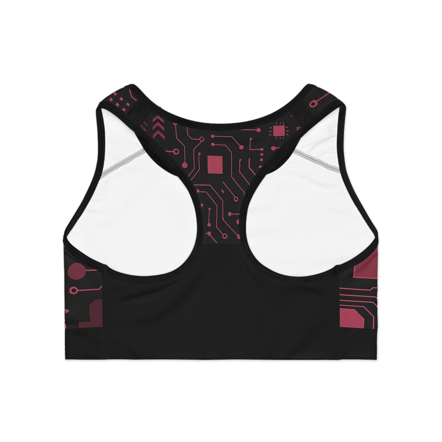 Futuristic Circuit Sports Bra, Athletic Wear, Fitness Apparel, Workout Gear, Trendy Activewear, Unique Gift for Her
