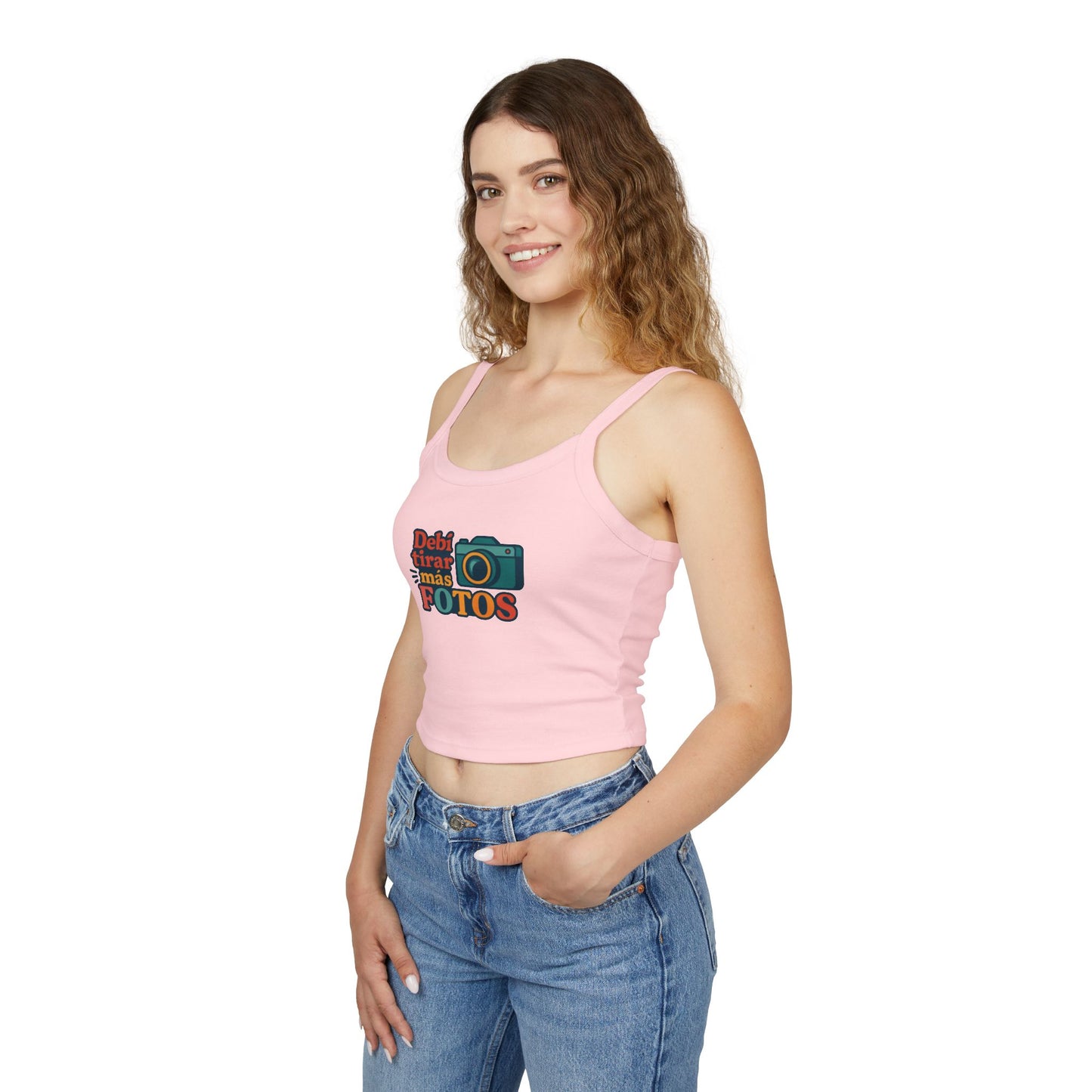 Debi Tirar Más Fotos Spaghetti Strap Tank Top | Photography Lover Tee