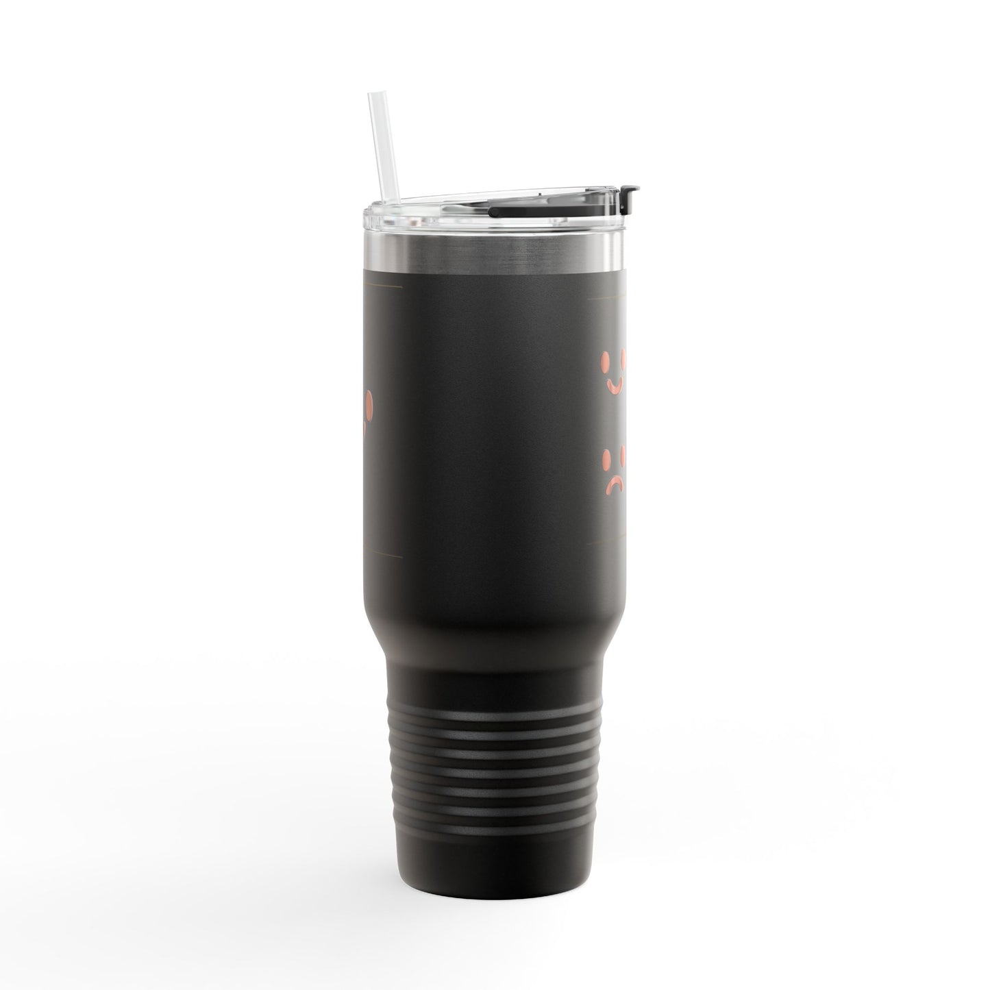 40oz Insulated Travel Mug with Cute Emoji Faces