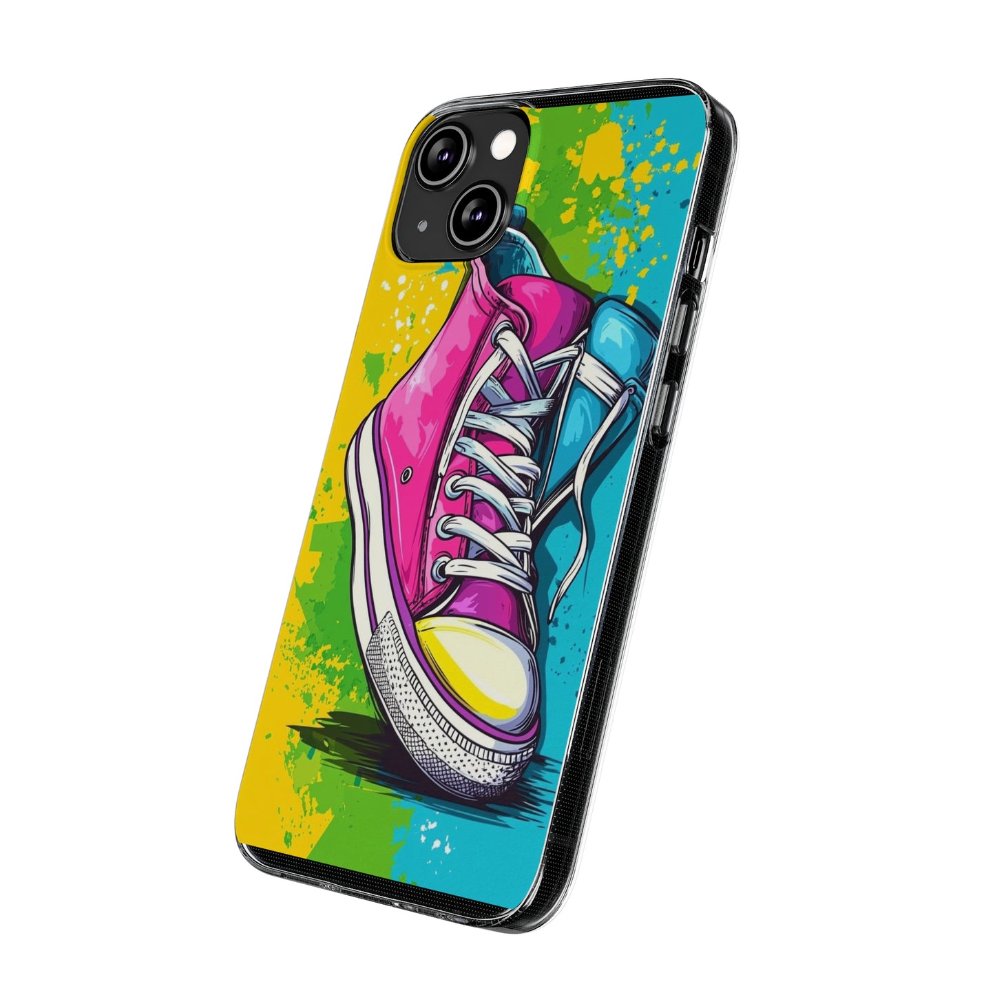 Colorful Sneakers Phone Case - Trendy Soft Phone Cases for Teens, Gifts for Her, Skateboard Accessories, Birthday Present, Fun Tech Gear