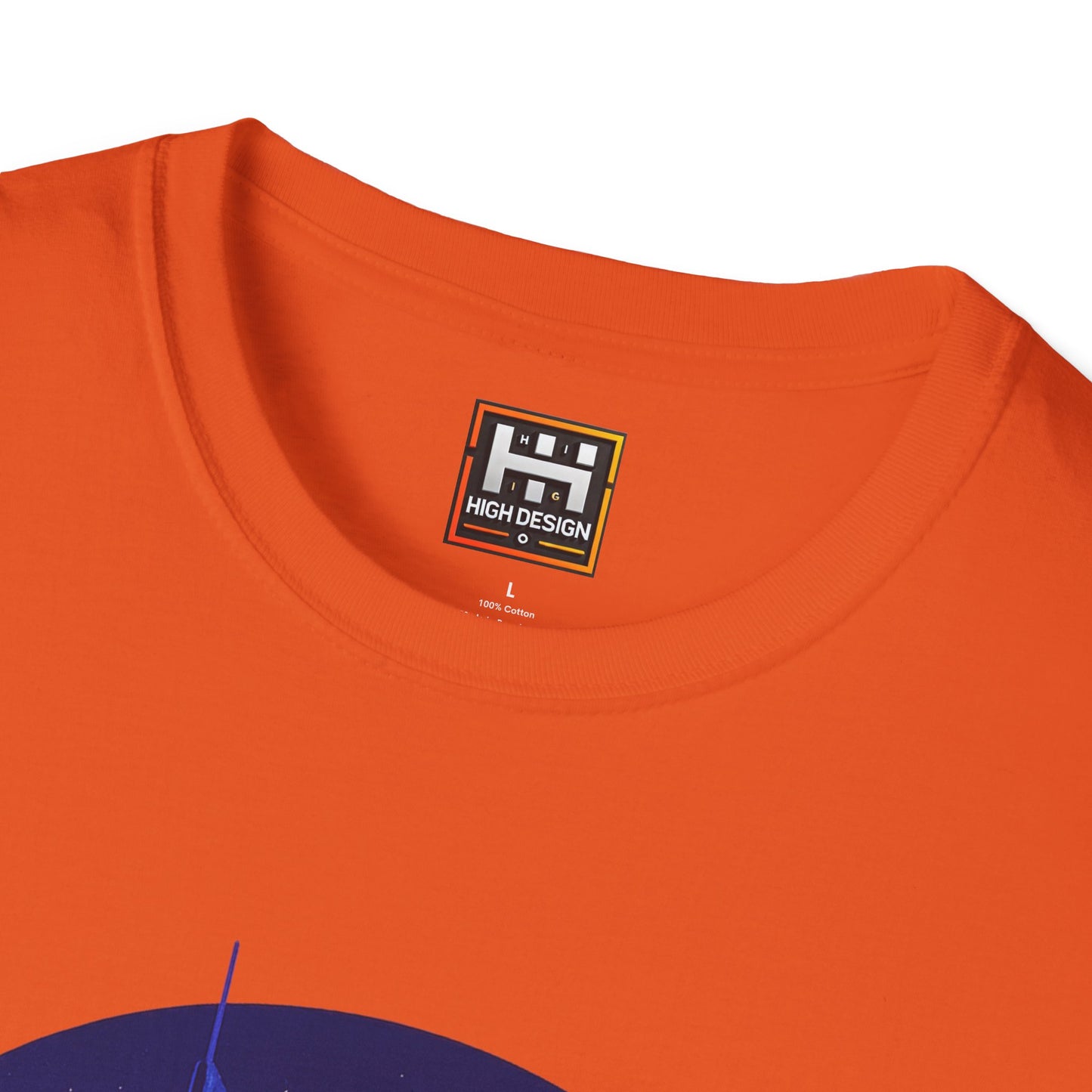 Cityscape Unisex Softstyle T-Shirt | Artistic Urban Design for Everyday Wear