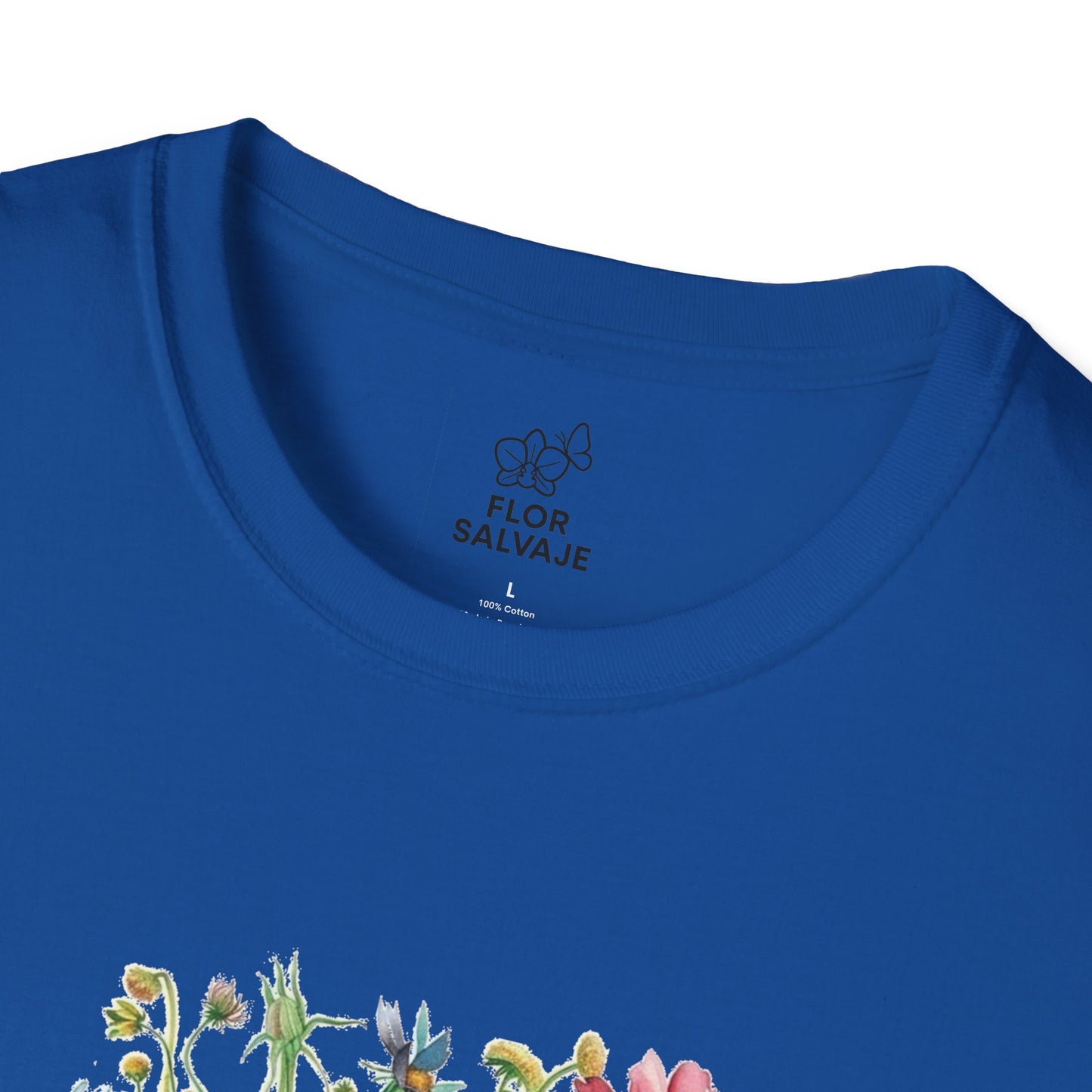 Floral Sneakers T-Shirt, Unisex Softstyle Tee, Boho Casual Shirt, Gift for Nature Lovers, Spring/Fall Fashion