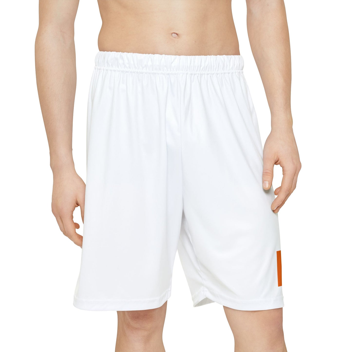 Men’s Gym Shorts with Bold Orange Graphics