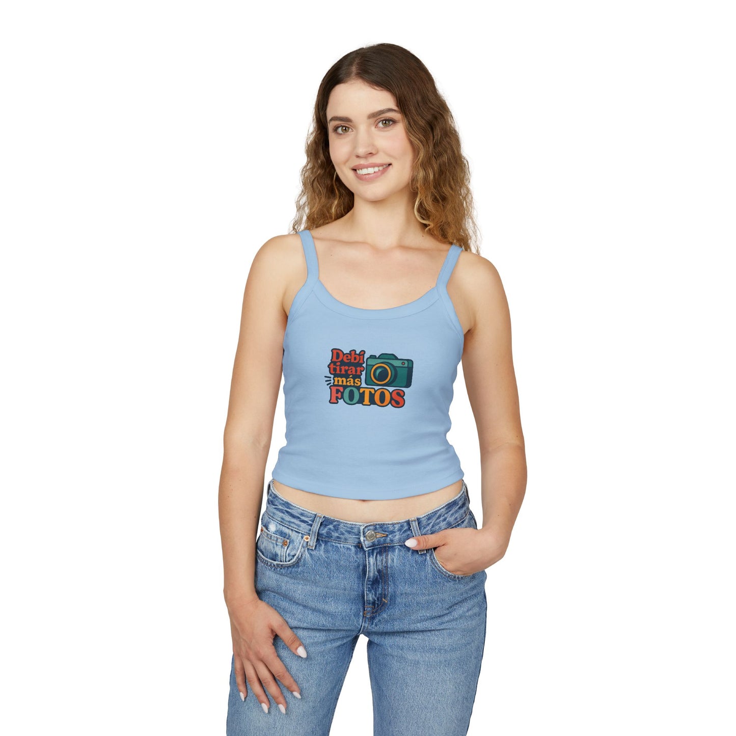 Debi Tirar Más Fotos Spaghetti Strap Tank Top | Photography Lover Tee