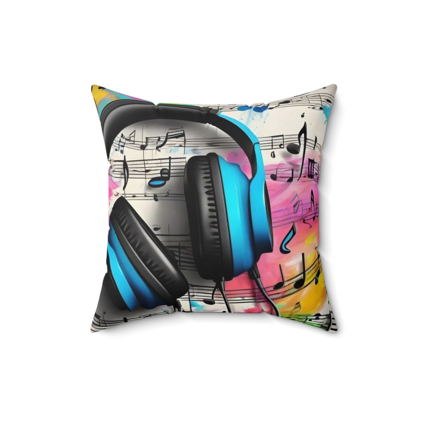 Musical Vibes Pillow, Music Lover Gift, Home Decor, Couch Pillow, Colorful Cushion, Unique Music Pillow