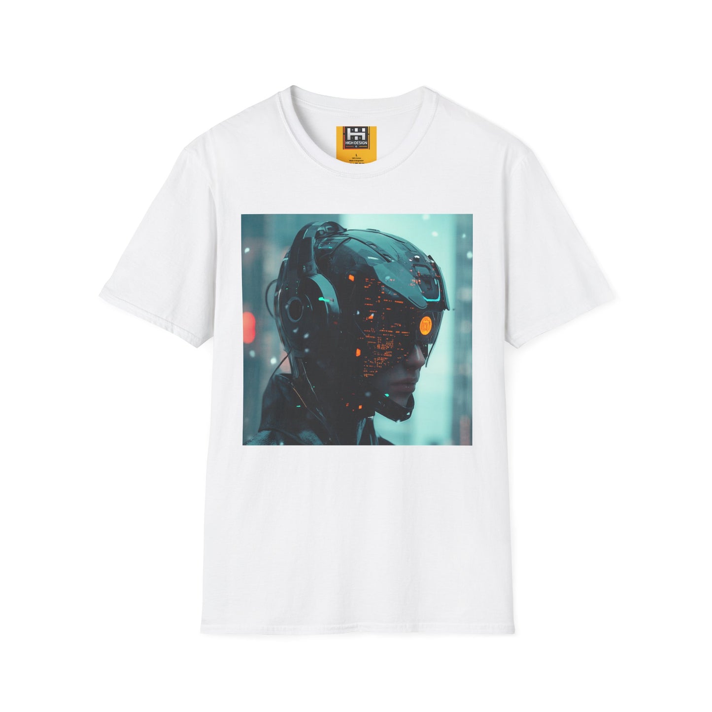 Futuristic Cyberpunk Unisex Softstyle T-Shirt