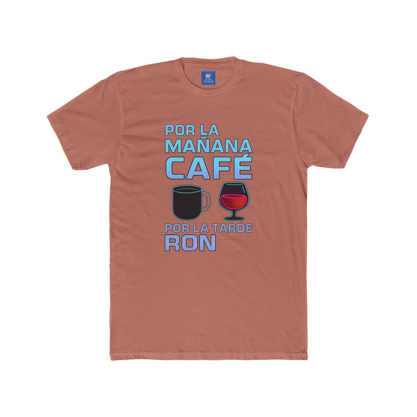 Café & Ron T-Shirt, Funny T-Shirt, Unisex Graphic Tee, Gift for Coffee Lovers, Party Wear, Casual Attire