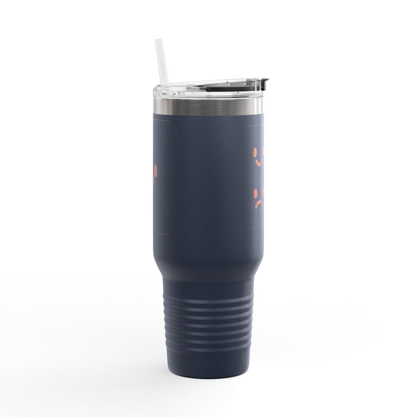 40oz Insulated Travel Mug with Cute Emoji Faces