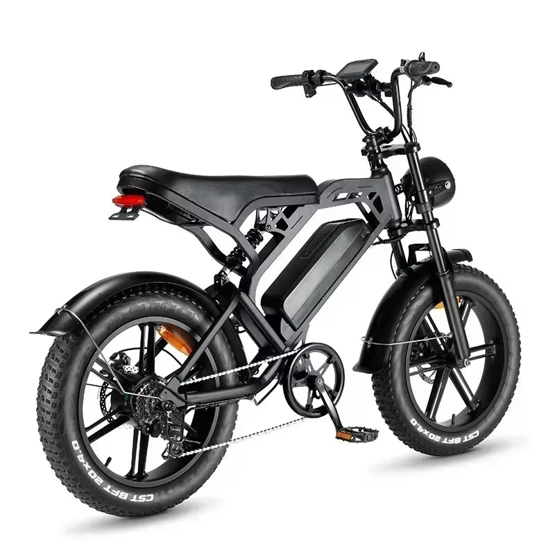 Ebike V20 1000W 48V 20AH Back Seat Fat Tire Electric Bike Beach Cruiser Off-Road Electric Bike Adult Mountain Electric Bike