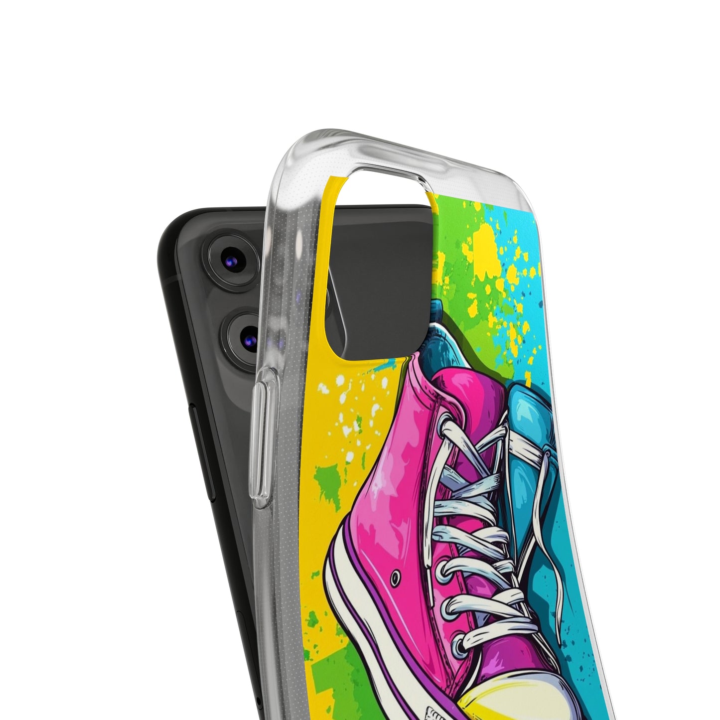 Colorful Sneakers Phone Case - Trendy Soft Phone Cases for Teens, Gifts for Her, Skateboard Accessories, Birthday Present, Fun Tech Gear