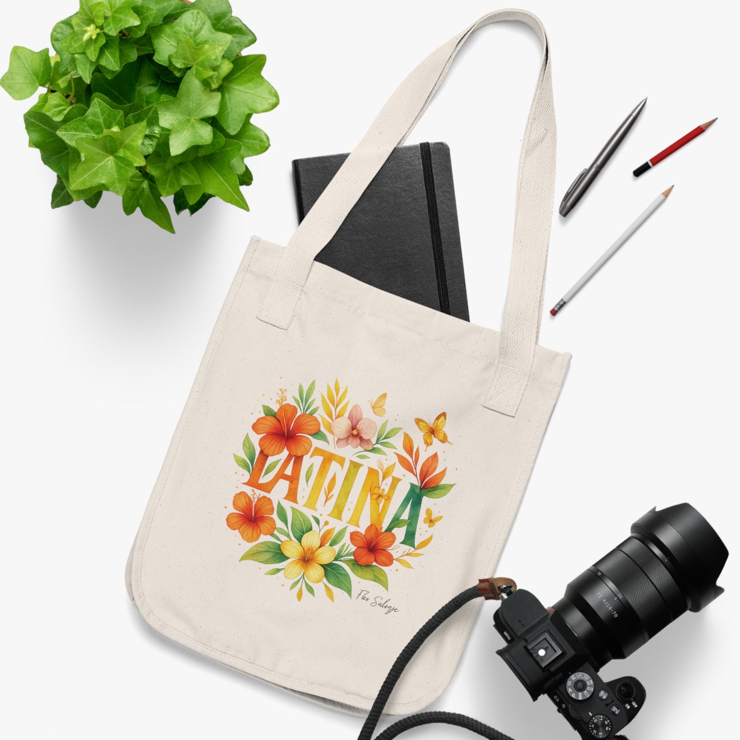 Organic Floral Tote Bag - Perfect for Spring, Eco-Friendly Gift, Shopping, Beach Days, or Celebrations!