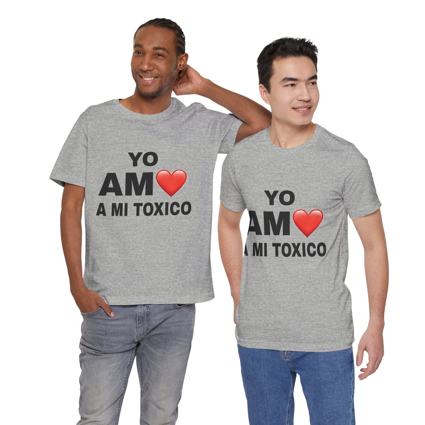 Unisex Funny Relationship Tee - "Yo Amo a Mi Tóxico", Casual Gift, Valentine's Day, Couples Shirt, Trendy Style, Humorous Apparel