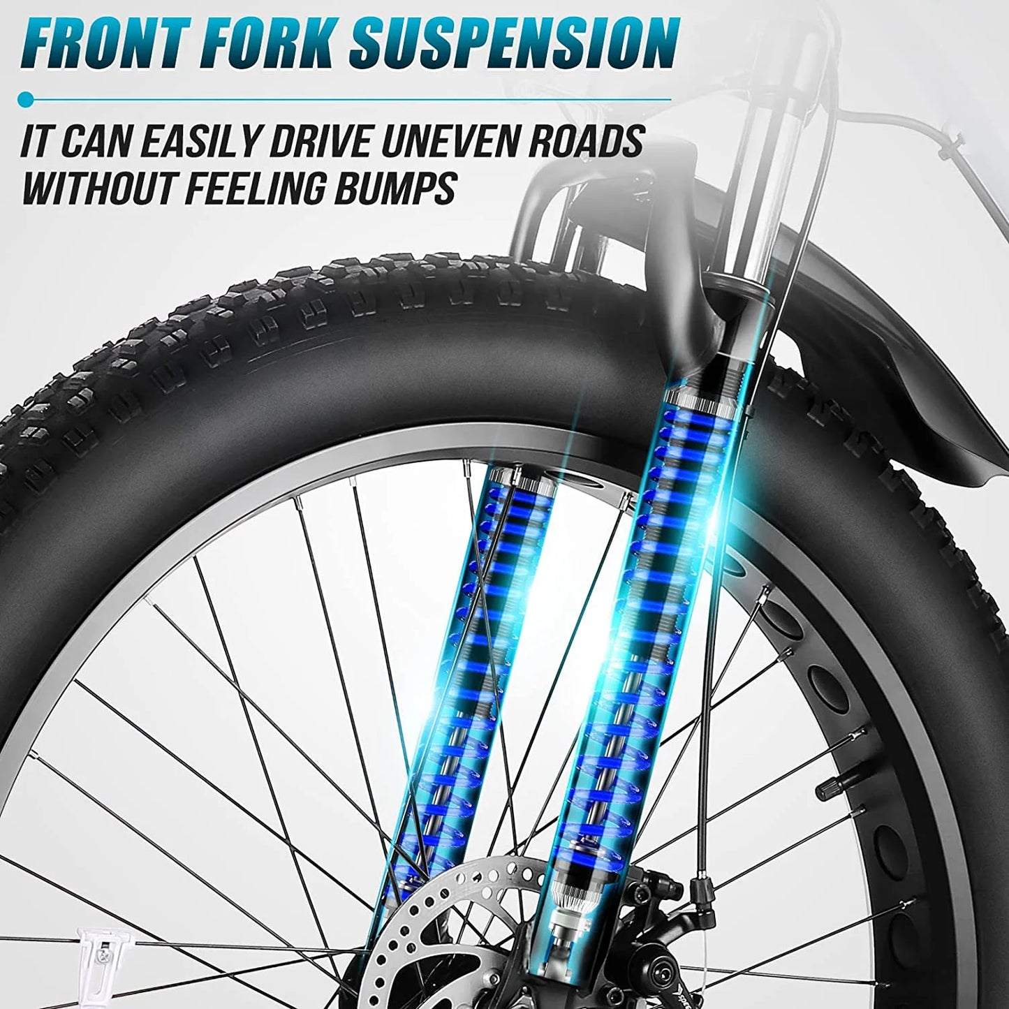 Electric Bike 26" X 4.0 Fat Tire Electric Bike 500W All Terrain Electric Bike Long Range Electric Mountain Bike with 48V 13Ah Removable Battery, UL2849 Certified