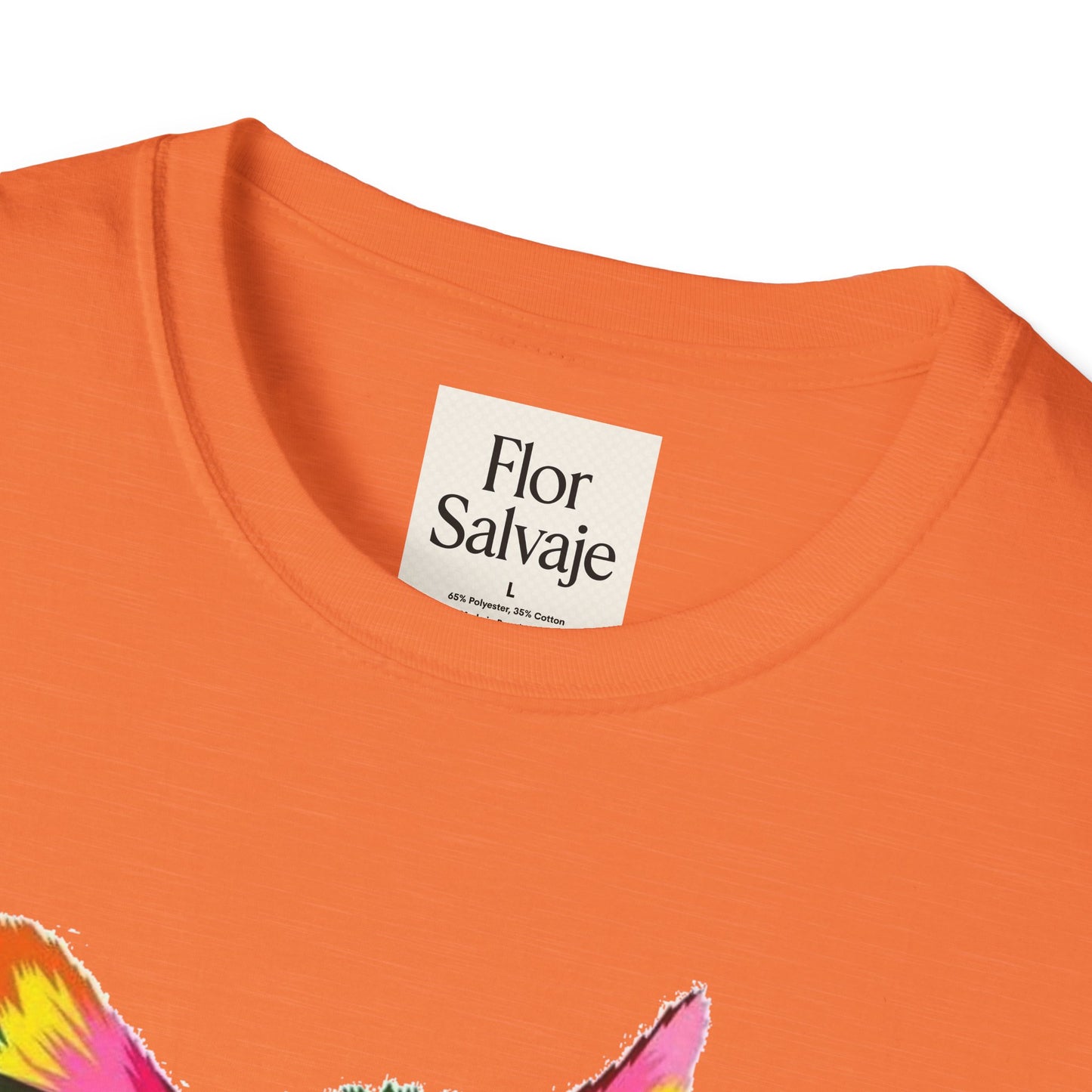 Colorful Cat Love Unisex T-Shirt - Softstyle Design for Animal Lovers