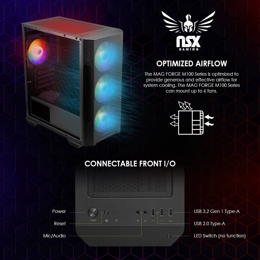 PC - AMD Ryzen 5 5600G, 16 Gb DDR4 3600, 512 Gb M2 Nvme SSD, RGB Fans, W11