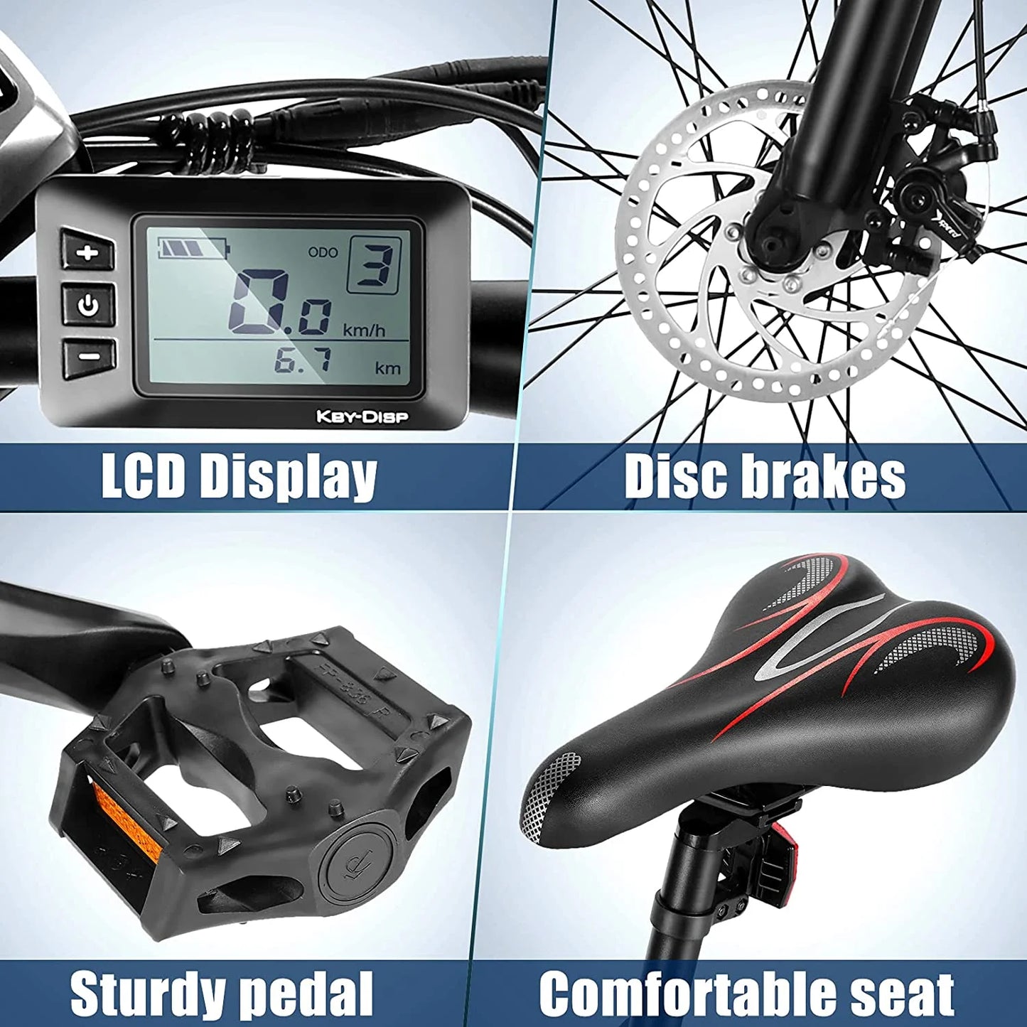 Electric Bike 26" X 4.0 Fat Tire Electric Bike 500W All Terrain Electric Bike Long Range Electric Mountain Bike with 48V 13Ah Removable Battery, UL2849 Certified