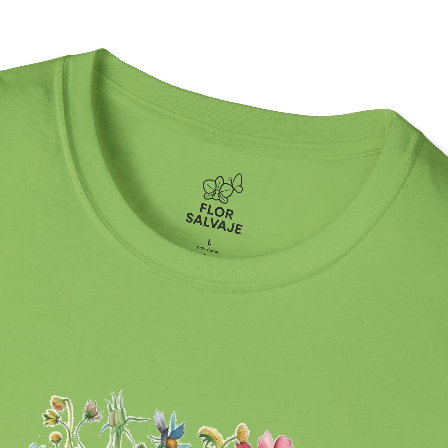 Floral Sneakers T-Shirt, Unisex Softstyle Tee, Boho Casual Shirt, Gift for Nature Lovers, Spring/Fall Fashion