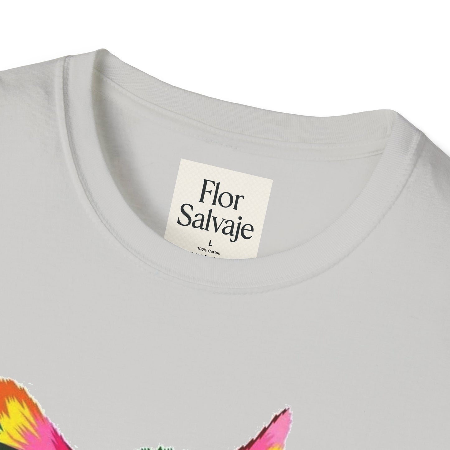 Colorful Cat Love Unisex T-Shirt - Softstyle Design for Animal Lovers