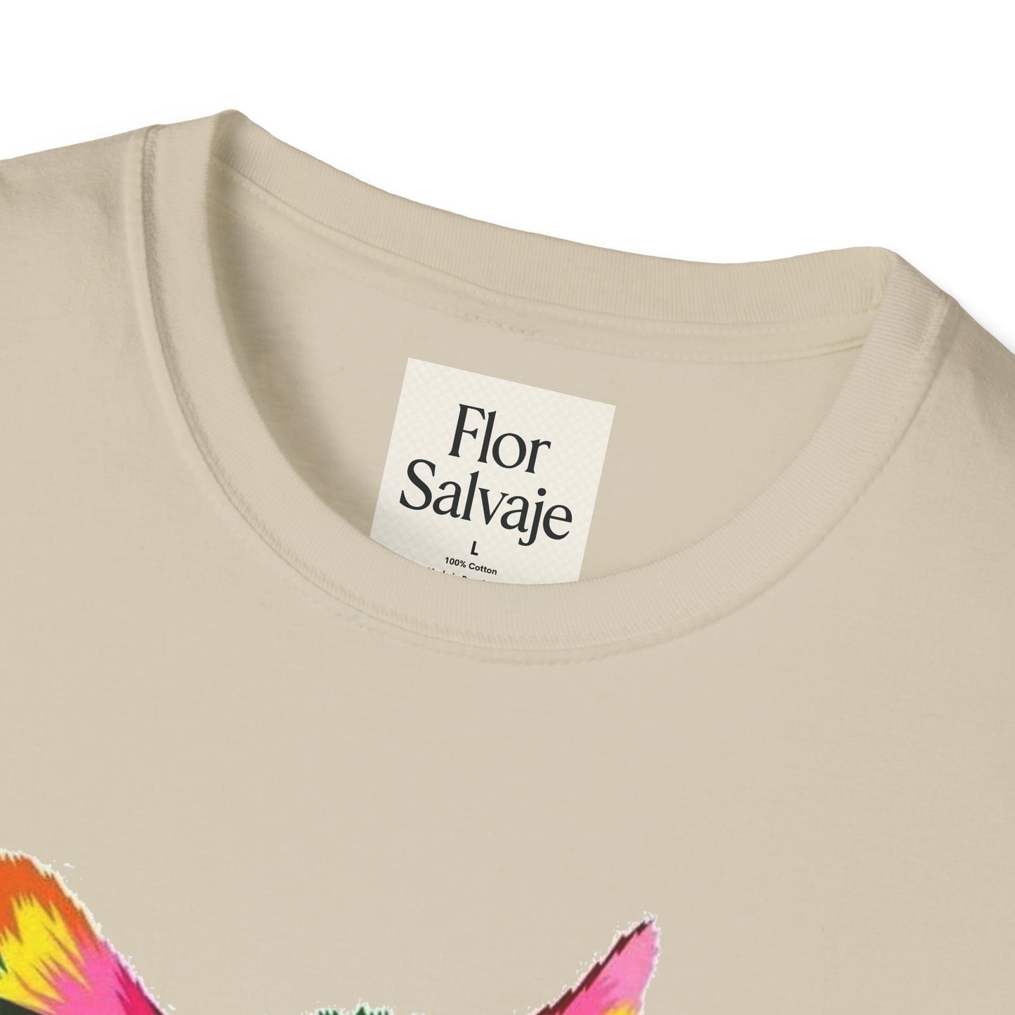 Colorful Cat Love Unisex T-Shirt - Softstyle Design for Animal Lovers
