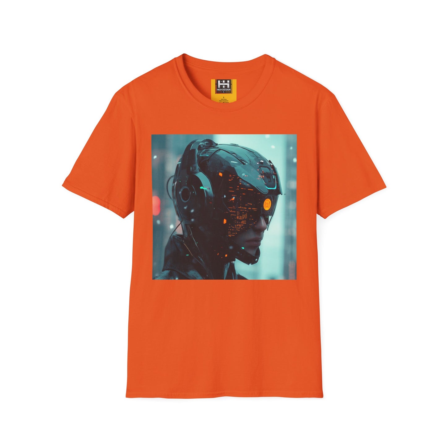 Futuristic Cyberpunk Unisex Softstyle T-Shirt