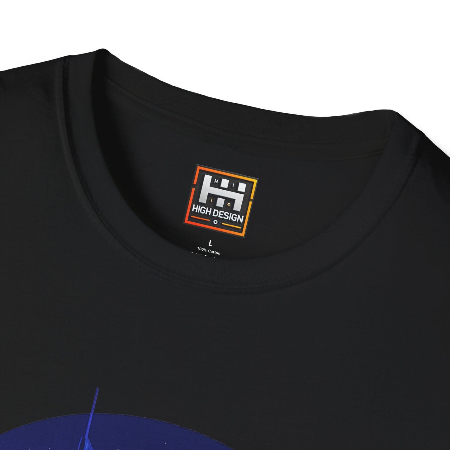 Cityscape Unisex Softstyle T-Shirt | Artistic Urban Design for Everyday Wear