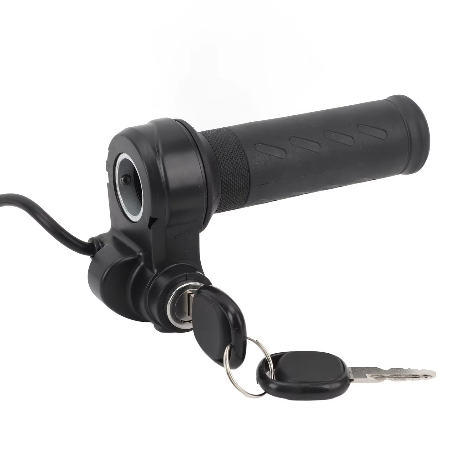 Electric Bike Throttle Grip, Universal E-Bike Throttle, Twist Throttle for Electric Scooters with 2 Keys