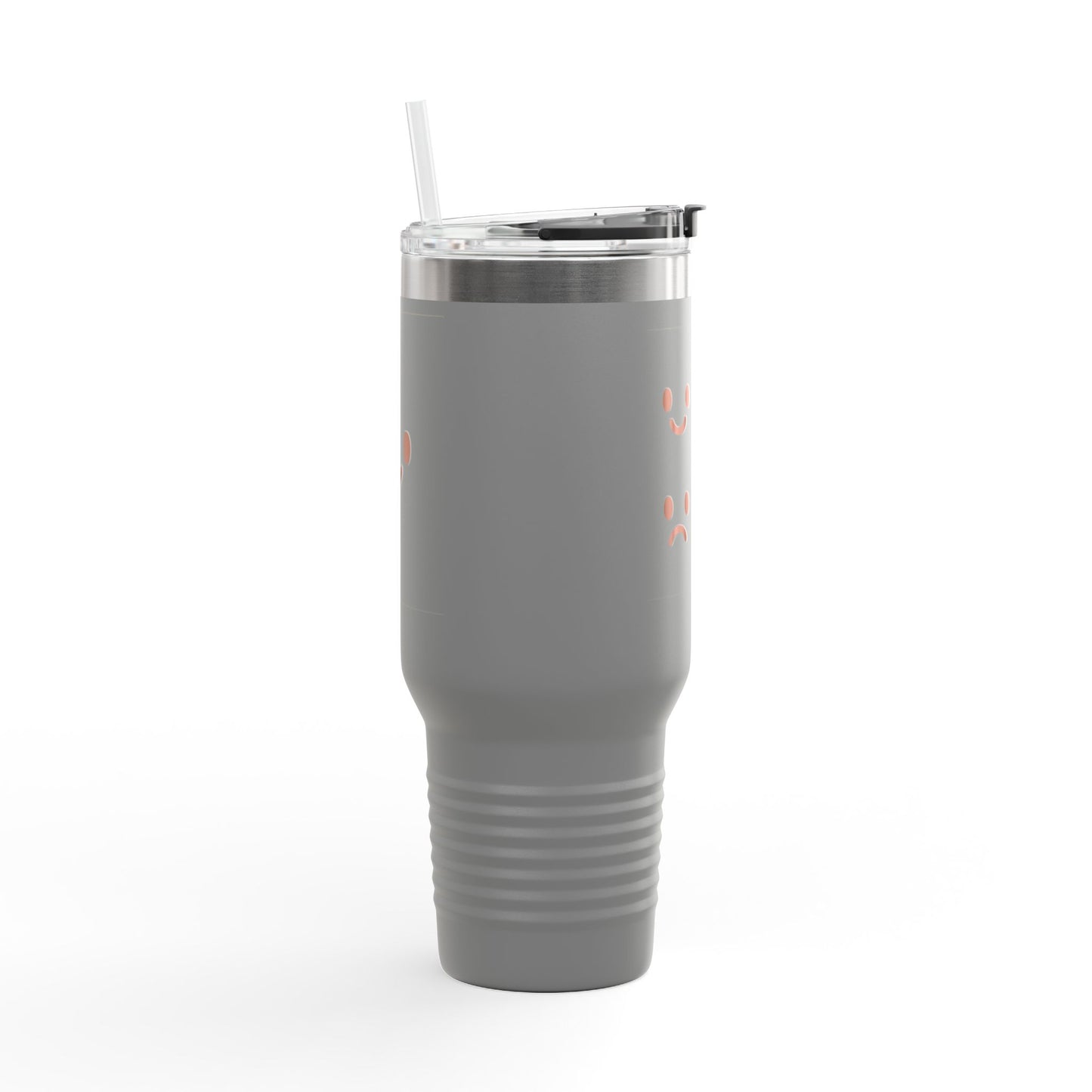 40oz Insulated Travel Mug with Cute Emoji Faces