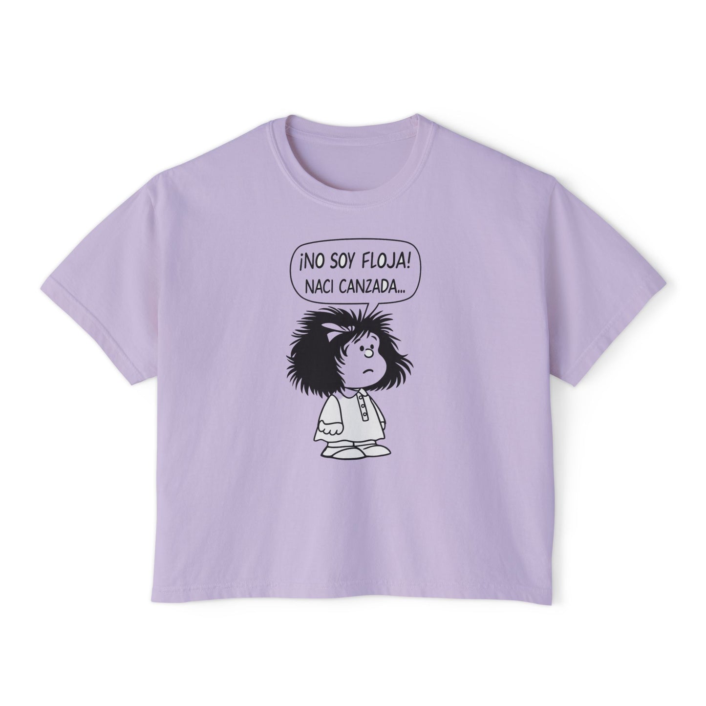 Cute Women's Boxy Tee - '¡NO SOY FLOJA!' Graphic T-Shirt