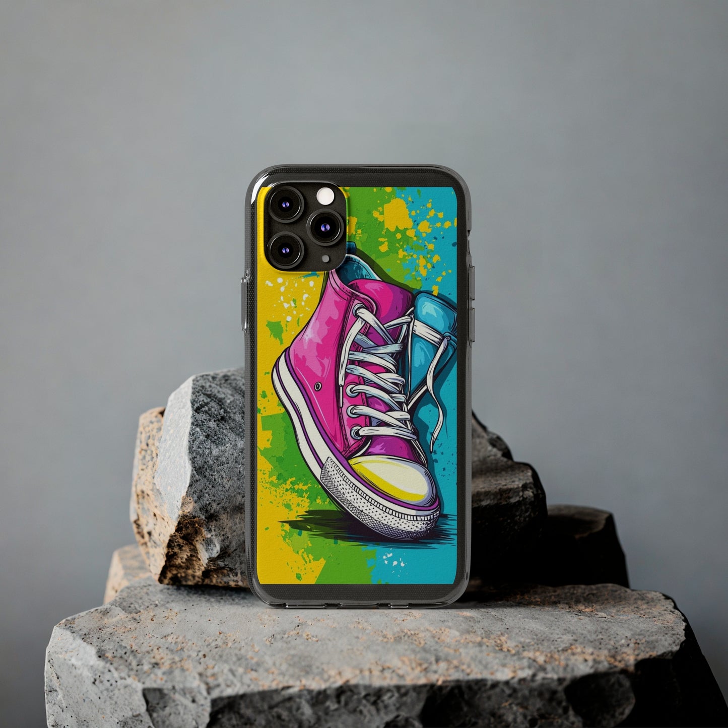 Colorful Sneakers Phone Case - Trendy Soft Phone Cases for Teens, Gifts for Her, Skateboard Accessories, Birthday Present, Fun Tech Gear
