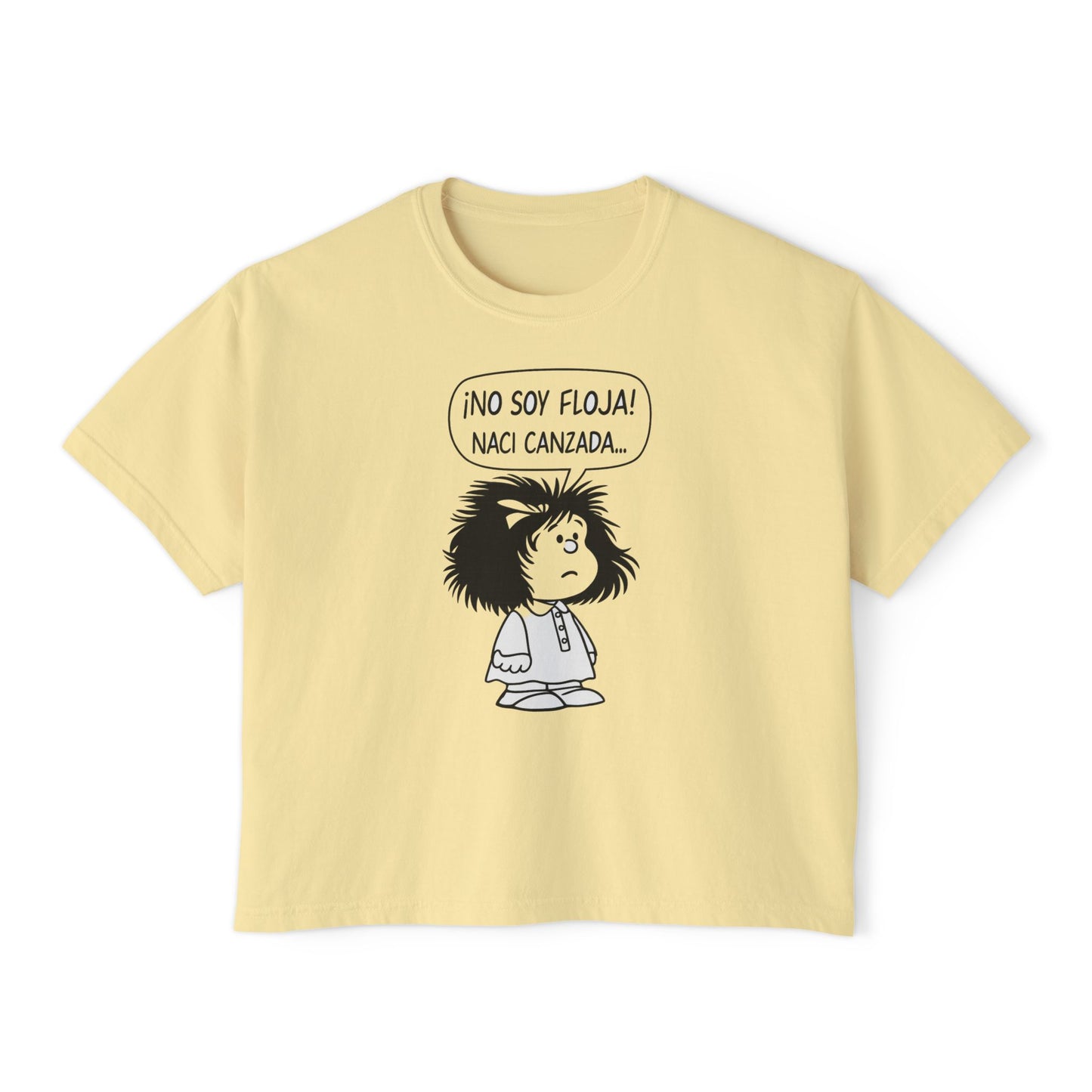 Cute Women's Boxy Tee - '¡NO SOY FLOJA!' Graphic T-Shirt