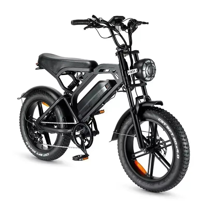 Ebike V20 1000W 48V 20AH Back Seat Fat Tire Electric Bike Beach Cruiser Off-Road Electric Bike Adult Mountain Electric Bike