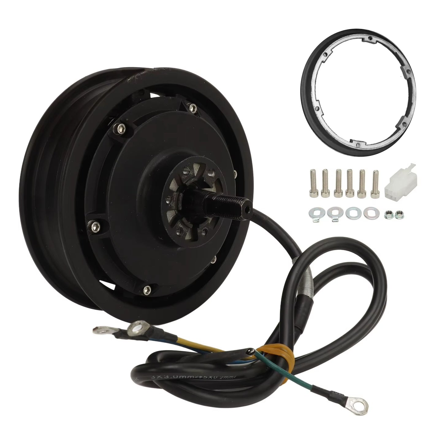 48 to 72V Disc Brake Hub Motor 10In 800 to 2200W Brushless Wheel Motor for Motorcycle Electric Bike Electric Scooter