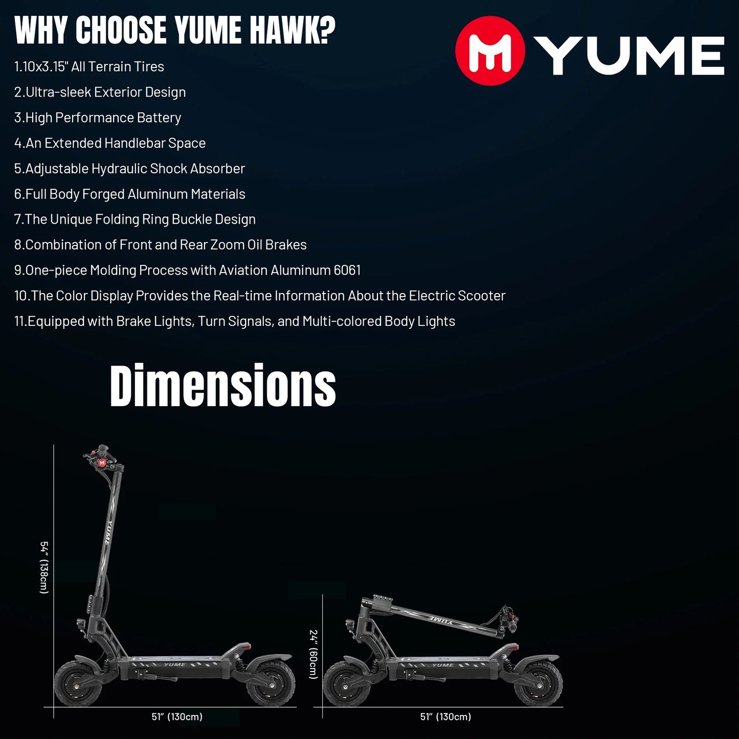 Hawk Dual Motor Electric Scooters for Adults 2400W 43MPH 43Miles Long Rang E-Scooter