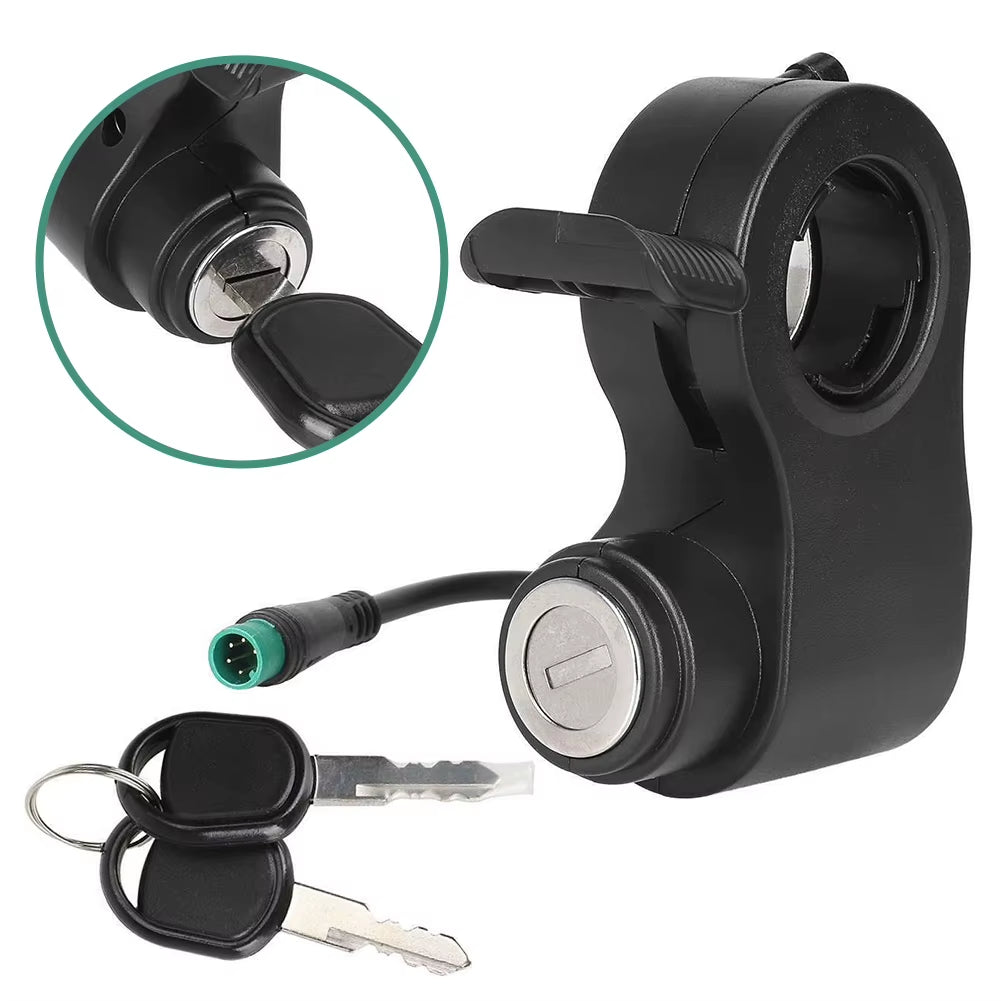 Electric Scooter Lgnition Lock for Kukirin for G2 for Pro for Max 5Pin Integrated Throttle Switch Lock with Key for E-Scooter