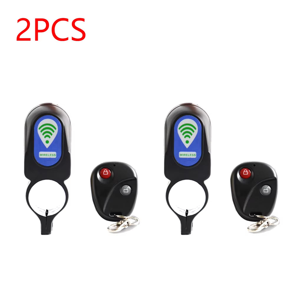 1-3PCS Anti-Theft Bike Lock Cycling Security Lock Wireless Remote Control Alarm Electric Bicycle Alarm Cycling Equipment